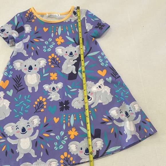 Purple Koala Print Dress - Picture 7 of 7